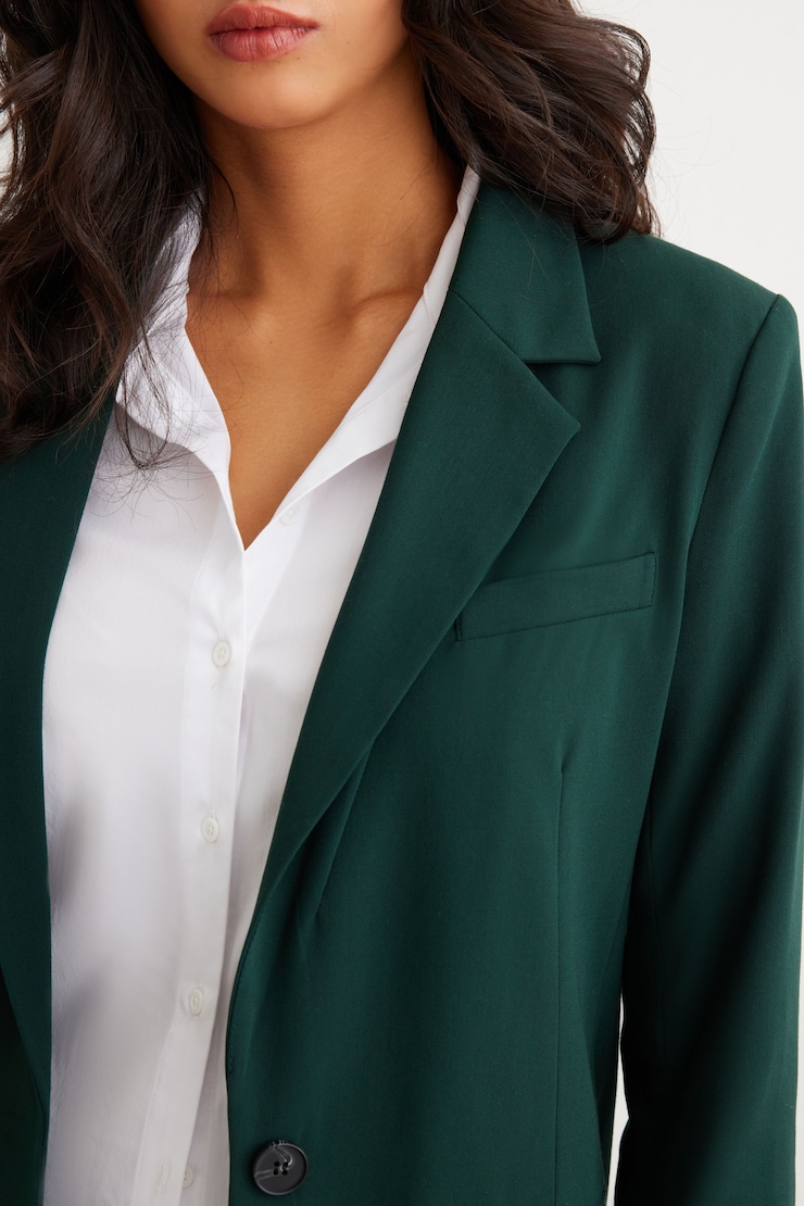 Lorelei Slim Blazer Scarab Green large