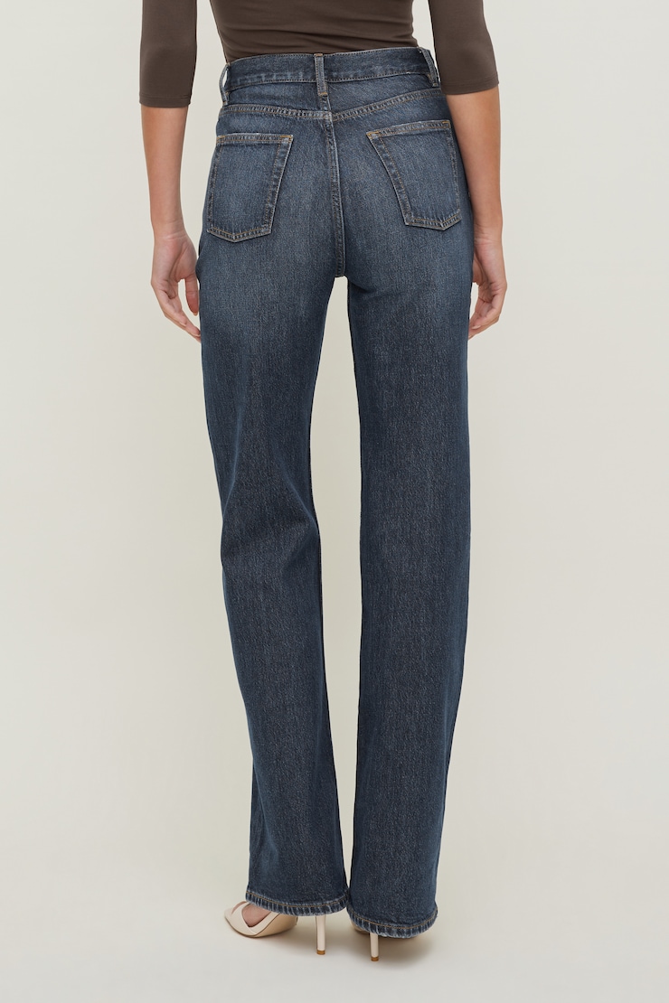 Reese Ultra High Rise Straight Leg Jeans Medium Dark Indigo / Lapis Blue large
