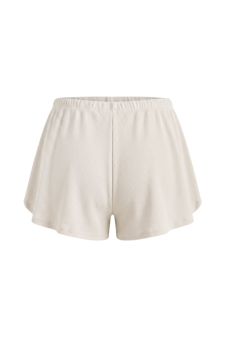 Waffle Shorts, Coconut Whip Beige, large