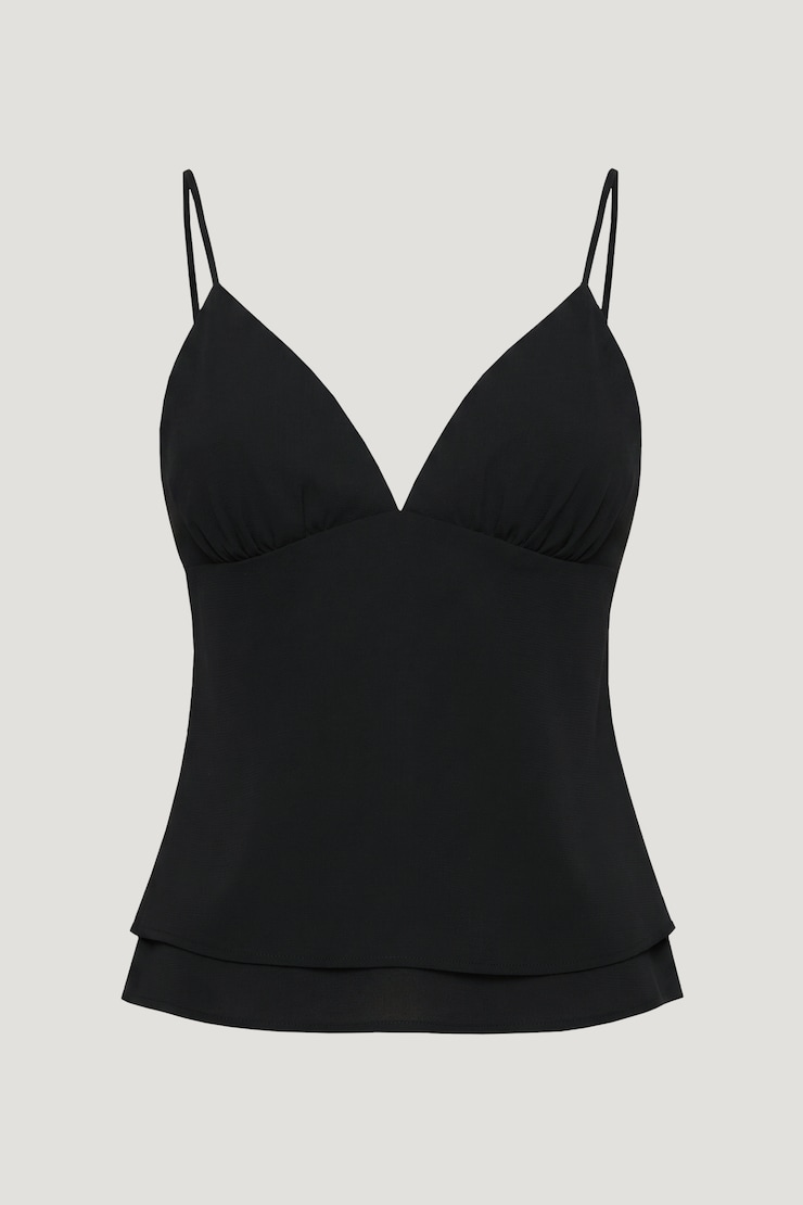 Plunge Babydoll Tank Top