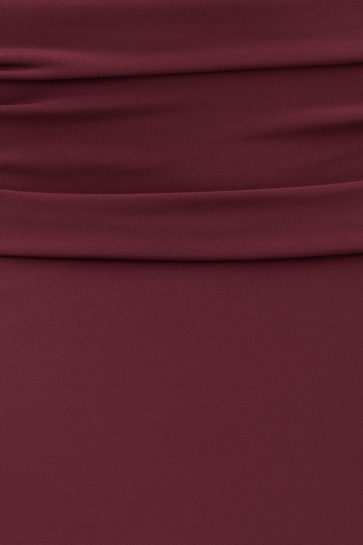 Sculpt Foldover Maxi Skirt Maroon Banner large