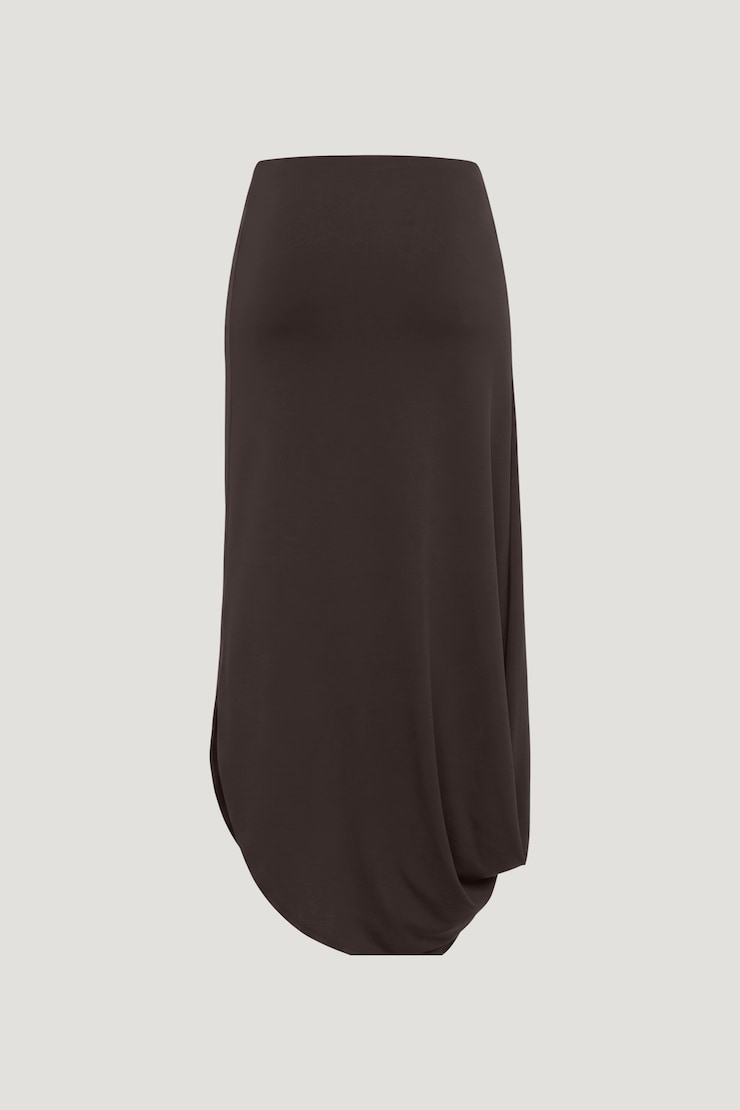Sculpt Twisted Midi Skirt Java Brown large