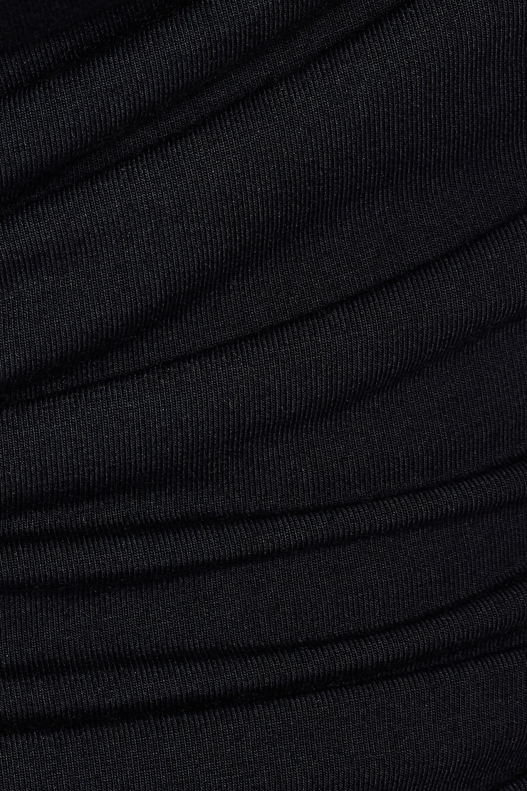Smooth Open Back Cowl Top, Jet Black, large