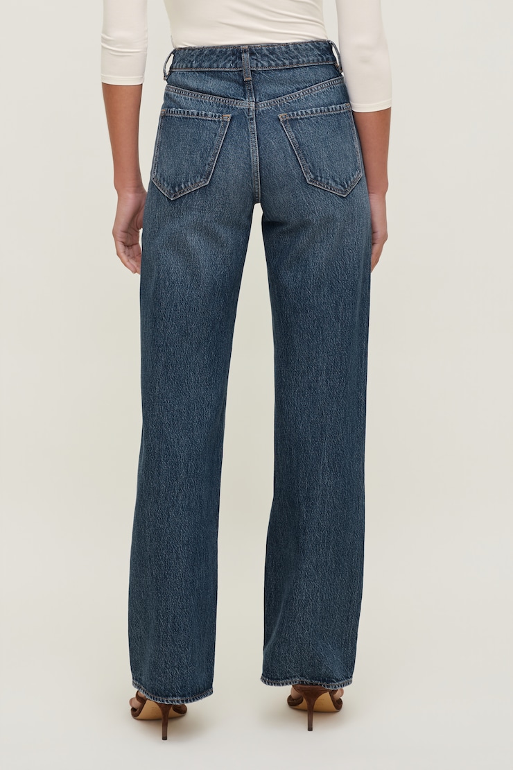 Heidi High Rise Wide Leg Jeans Medium Indigo / Aspen large