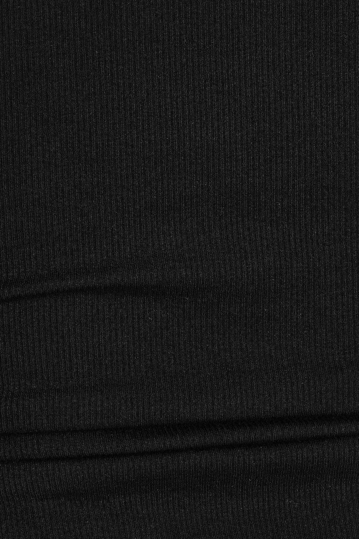 SnatchRib Crossover Longsleeve Top, JET BLACK, large