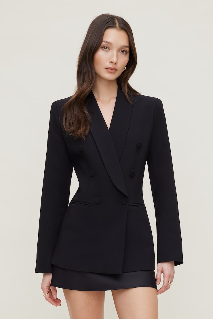 Shawl Collar Blazer Jet Black large