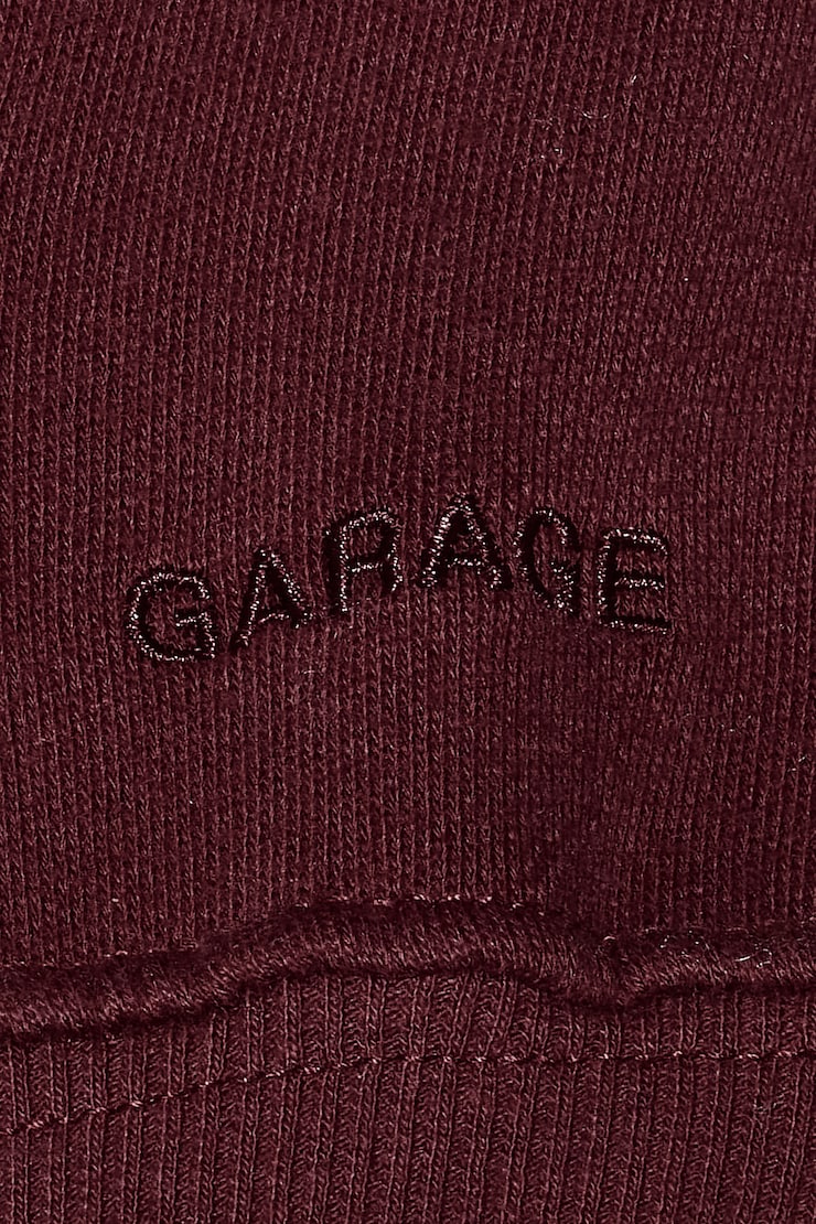 UltraFleece Crewneck Sweatshirt, Burgundy Bite with Garage Logo Art, large
