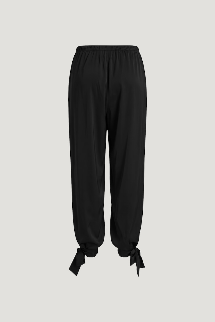 Satin Balloon Pants Jet Black large