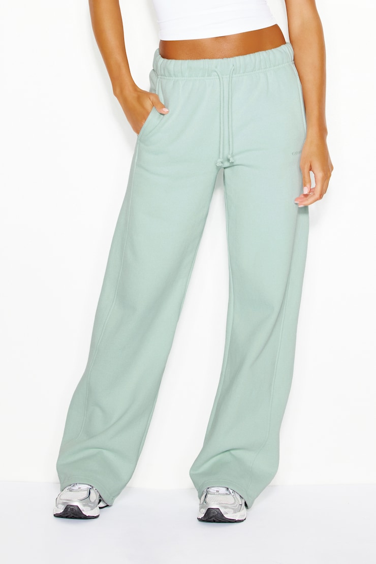 Pantalon de jogging à jambe droite en tissu UltraFleece, Trouble turquoise, large