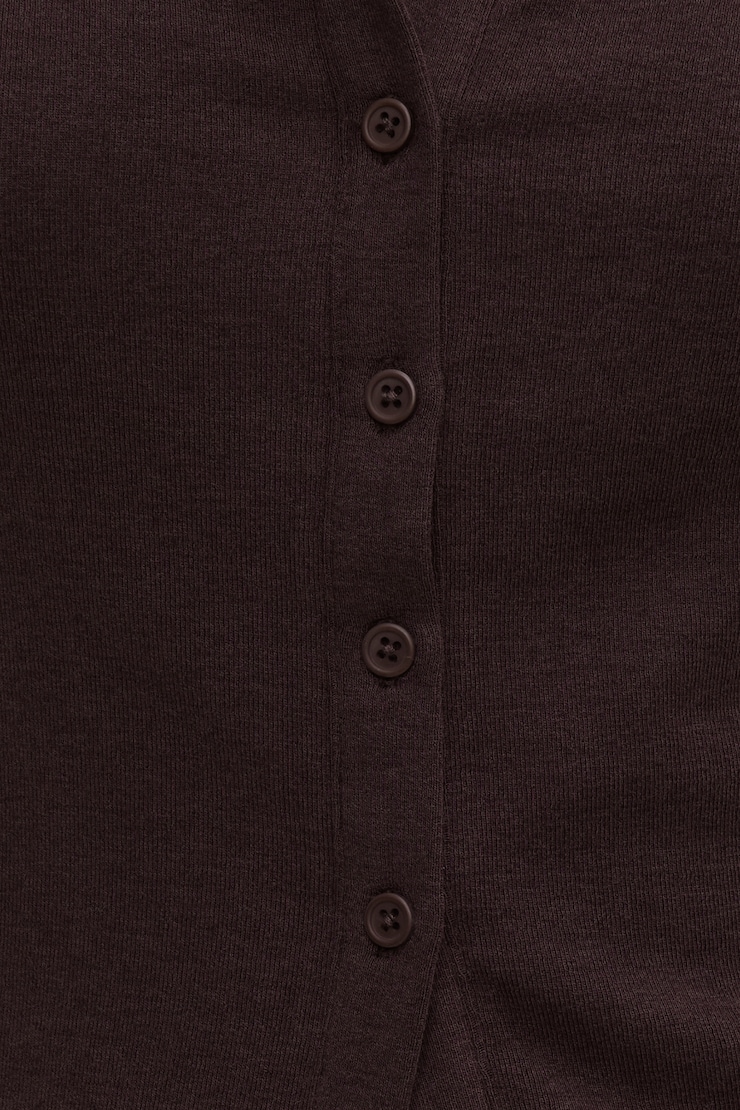 Cardigan à manches 3/4 Bourgogne laque cerise large