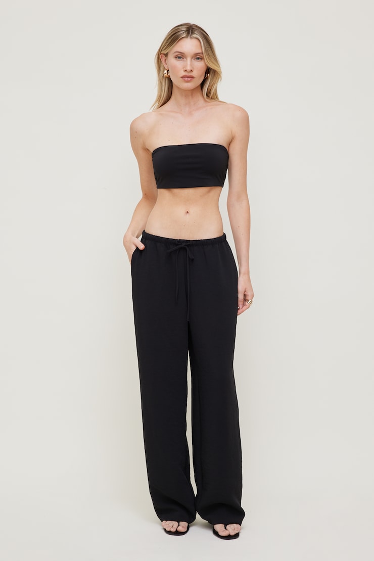 Soutien-gorge bandeau sculptant Noir encre large