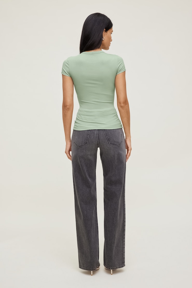 Rumi Crewneck T Shirt Macaroon Mint Blue large