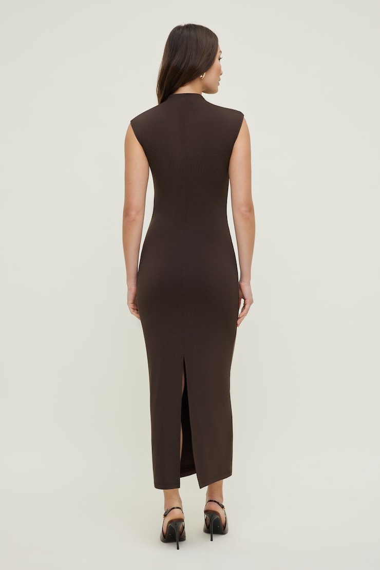 Bria Sculpt Maxi Dress Java Brown large