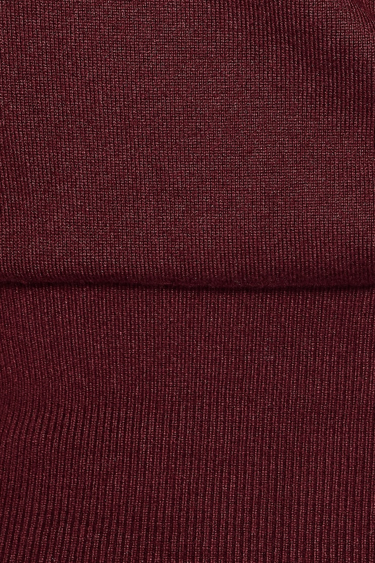 Off Shoulder Reset Long Sleeve Top, Burgundy Bite, large