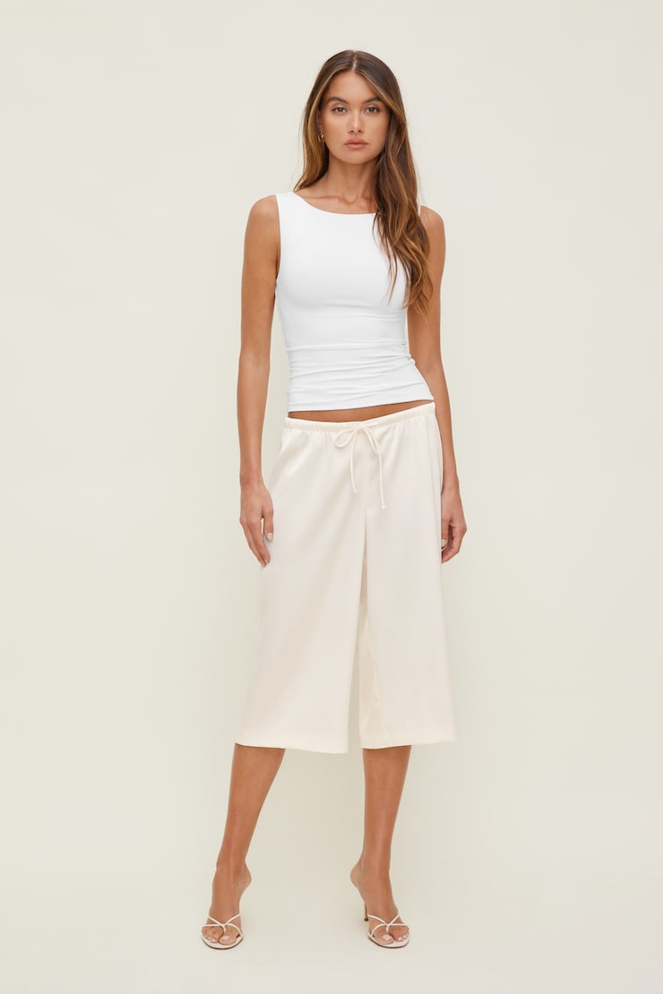 Leo Satin Capri Pants