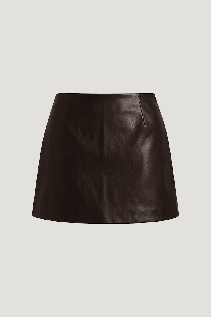 Stacie Faux Leather Mini Skort