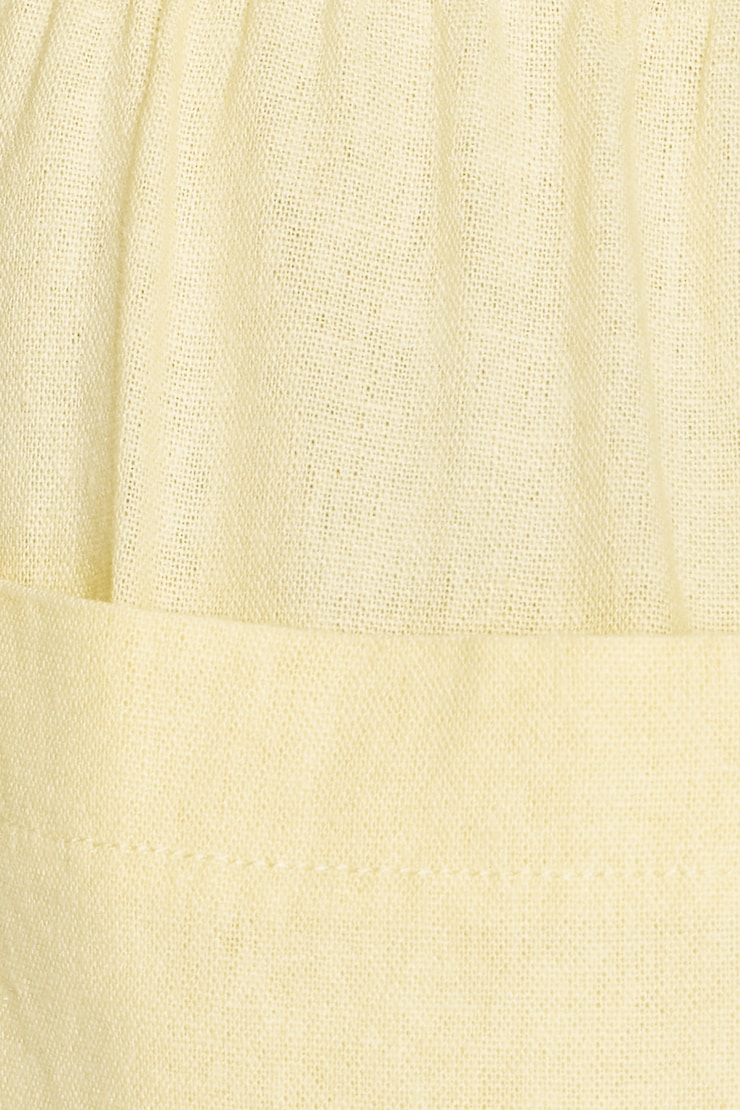 Millie Linen Pull-On Pants, Anise Flower Yellow, large