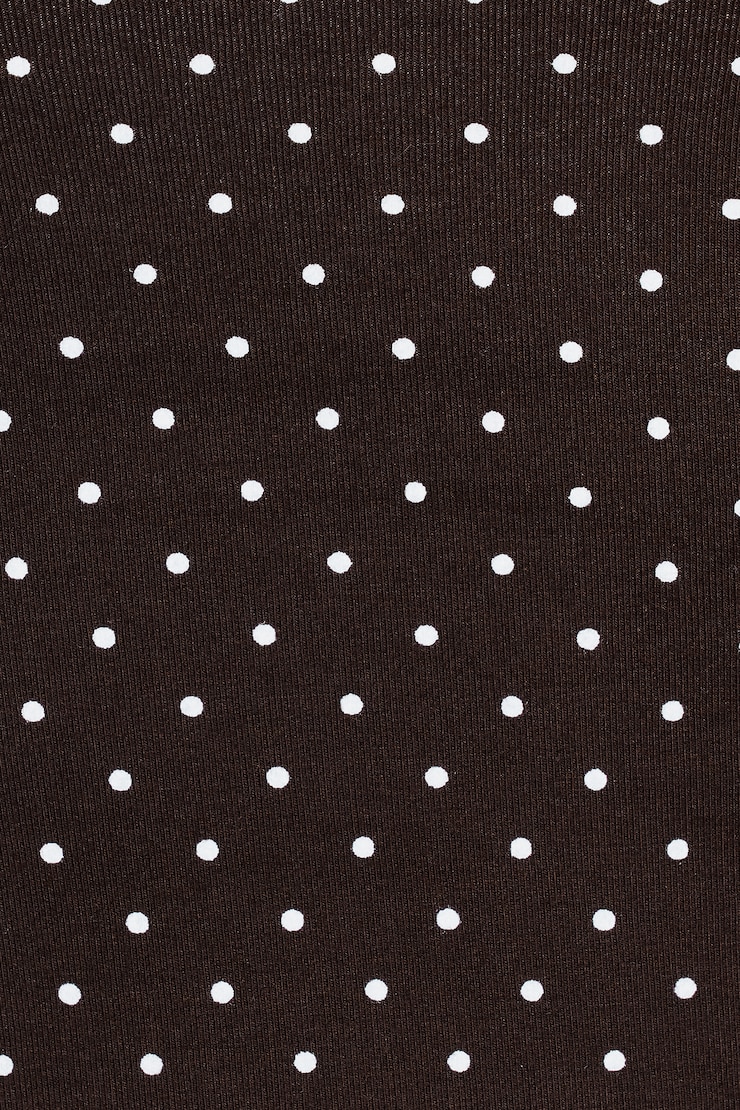 StretchTerry™ Scoop Cami Top, Armadillo Brown/White Polka Dots, large
