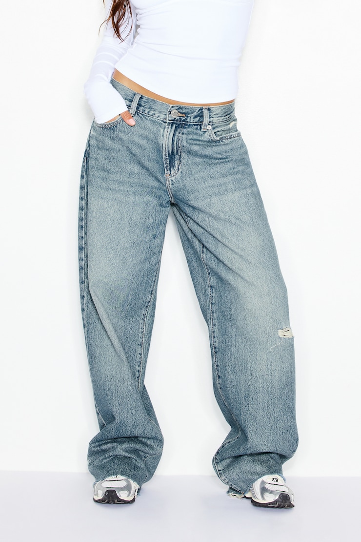 Low Rise Baggy Jeans, Olivia Blue, large