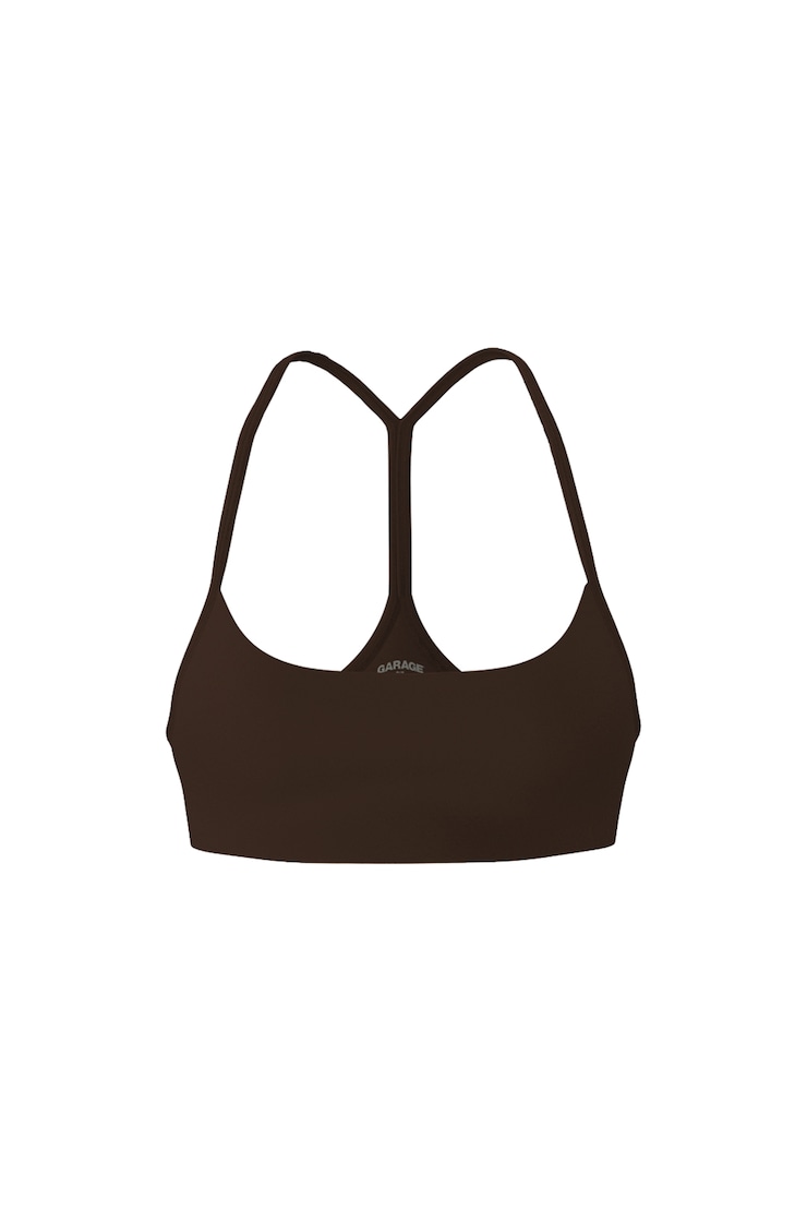 Active Y-Back Bra, Armadillo Brown, large