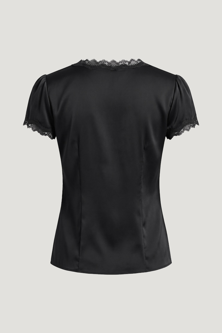 Anya Satin Blouse Jet Black large