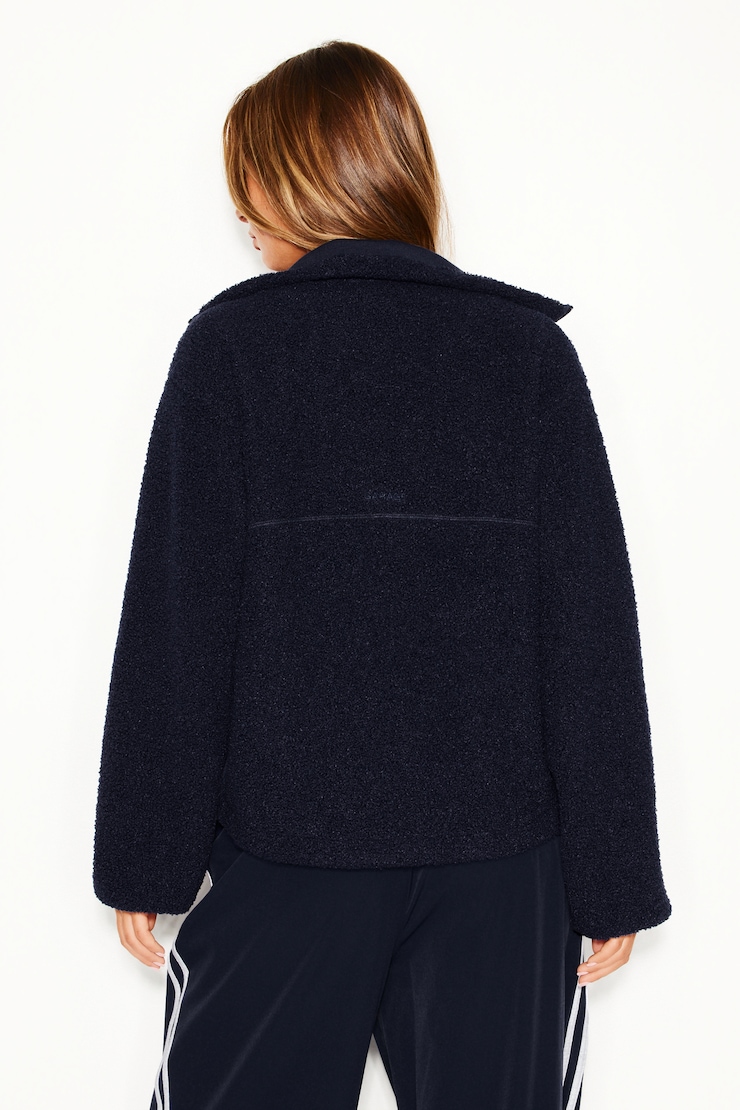 Sherpa Full Zip Jacket, Naughty Navy Blue, large