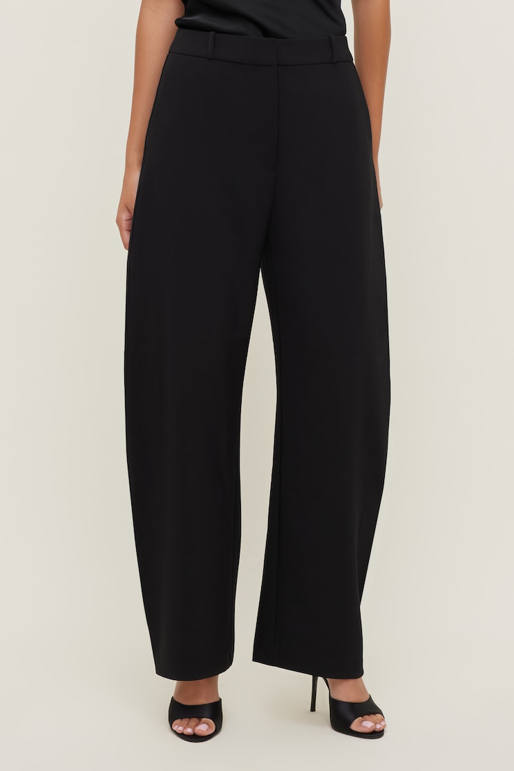 Pantalon à jambe ballon et taille mi-haute