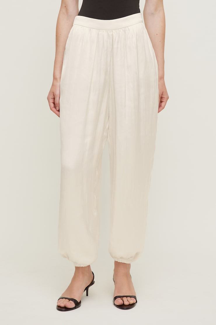 Pantalon bouffant en satin