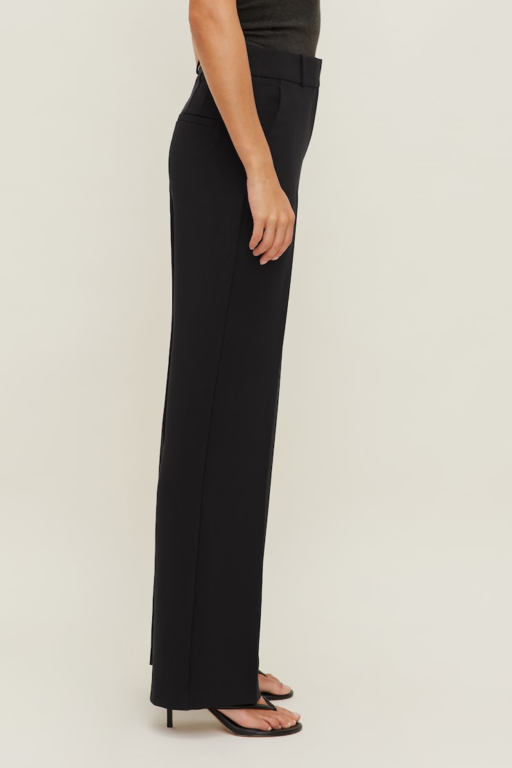 Camelia Crepe Straight Leg Pants Jet Black large