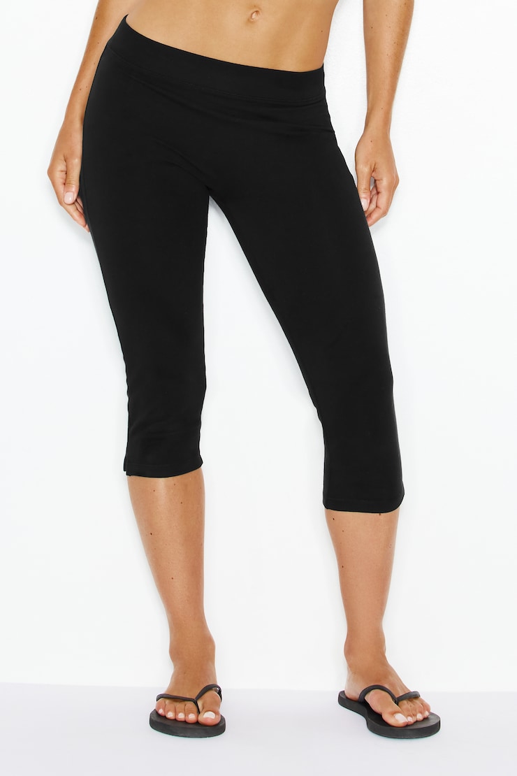 StretchTerry™ Capri Pants, Jet Black, large