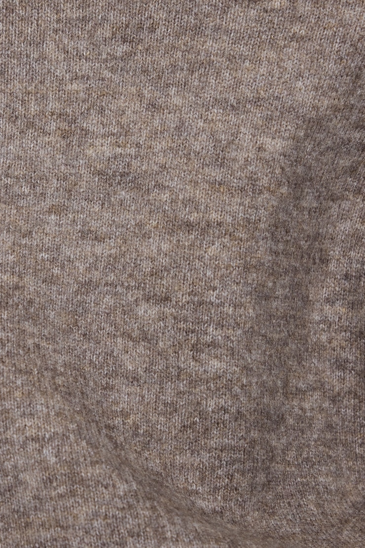 Rory Relaxed Off Shoulder Sweater, Hazelnut Melange, large