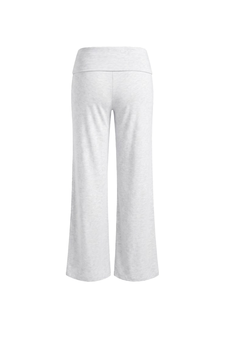 Modal Foldover Pants, Spring Grey Mix, large
