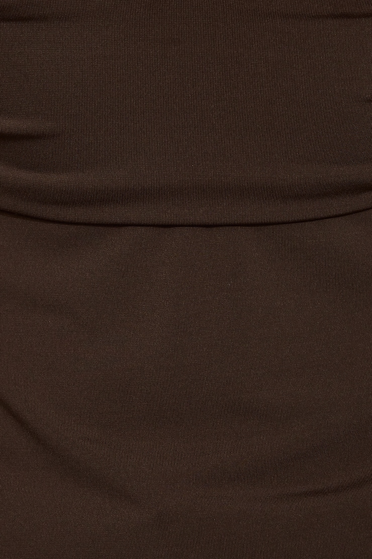 Plunge Halter Hankerchief Top, Armadillo Brown, large