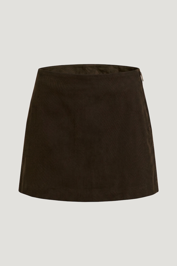 Stacie Denim Mini Skort Denim Black Coffee large