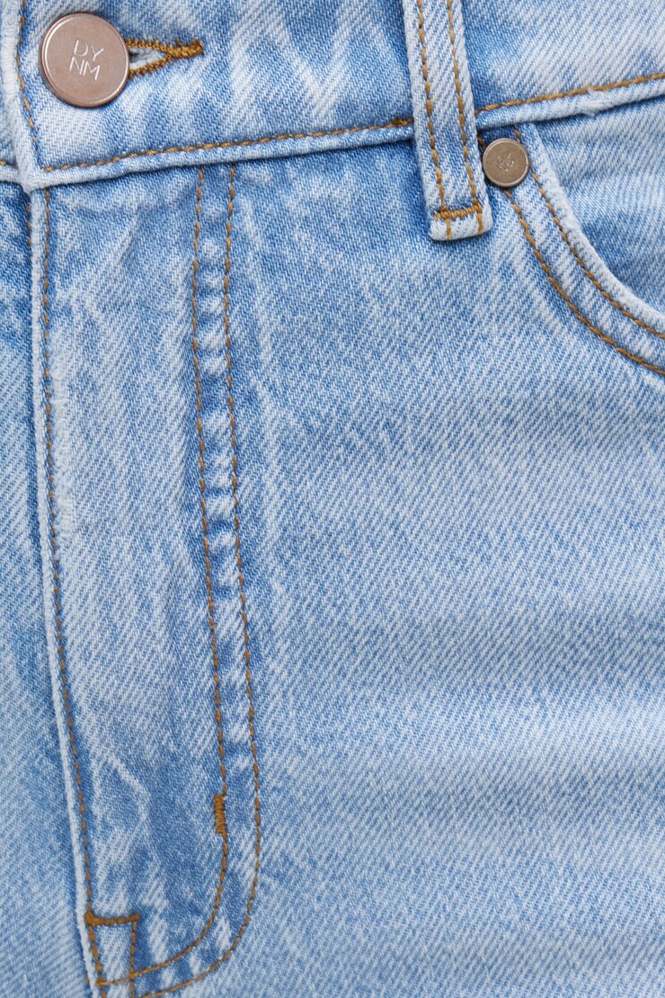 Jean Heidi à taille haute et jambe large Indigo pâle / Bleu Brady large