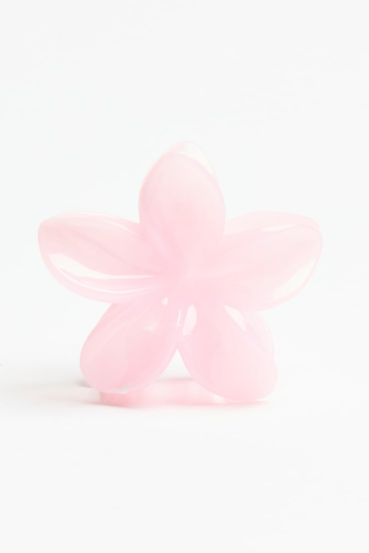 Flower Hair Claw, Pink, large