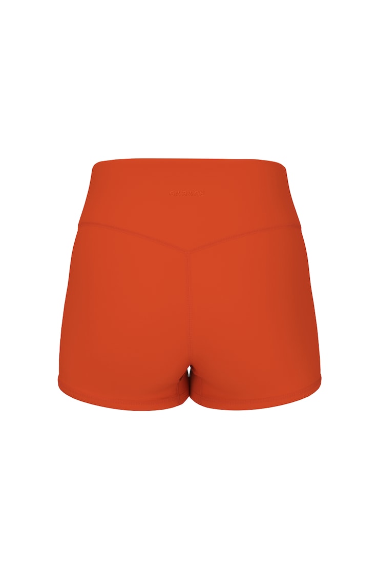 Active Booty Shorts, Spicy Paloma Orange, large