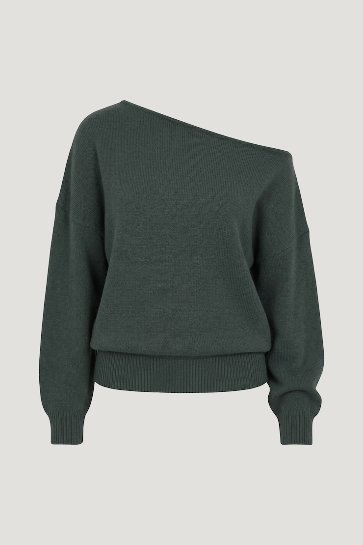 Lola Off Shoulder Sweater Urban Chic Green large