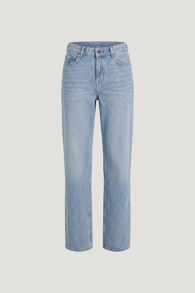Mika Mid Rise Relaxed Straight Leg Jeans Medium Light Indigo / Fay Blue large