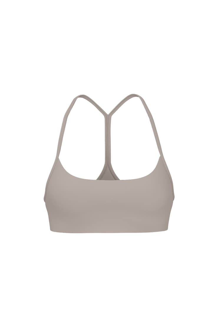Active Y-Back Bra, Satellite Beige, large