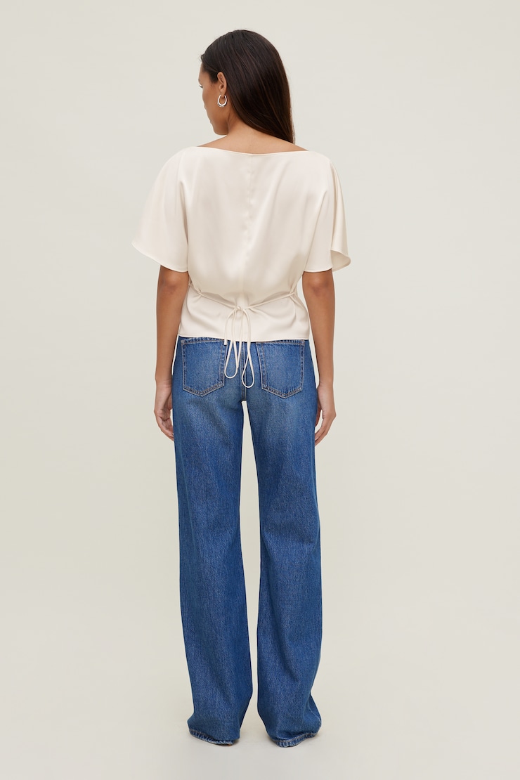 Farra Satin Blouse Sea Salt Cream large