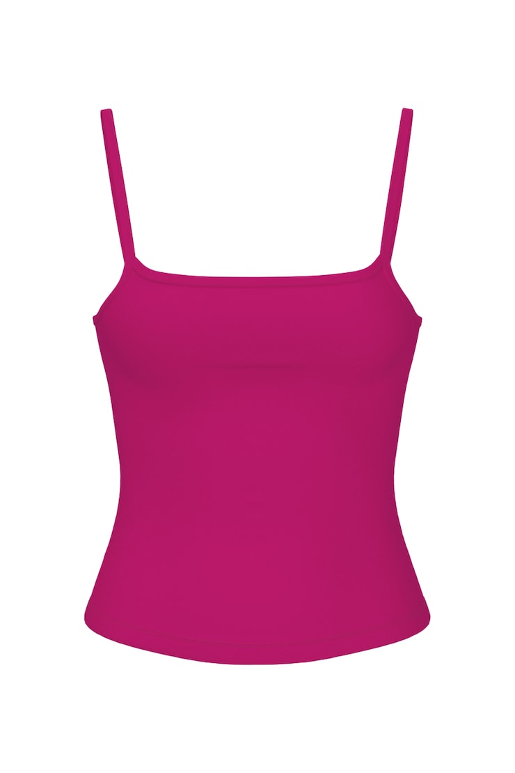 Sleek Scoop Cami Top, Raspberry Cheeks Pink, large