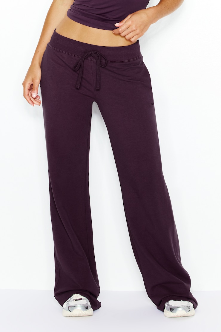 Snatch Booty StretchTerry™ Pants, Wild Berry Maroon, large