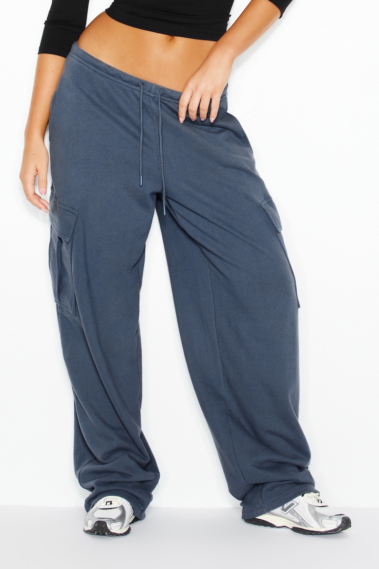 SoftTerry™ Barrel Cargo Pants, Heated Indigo, large