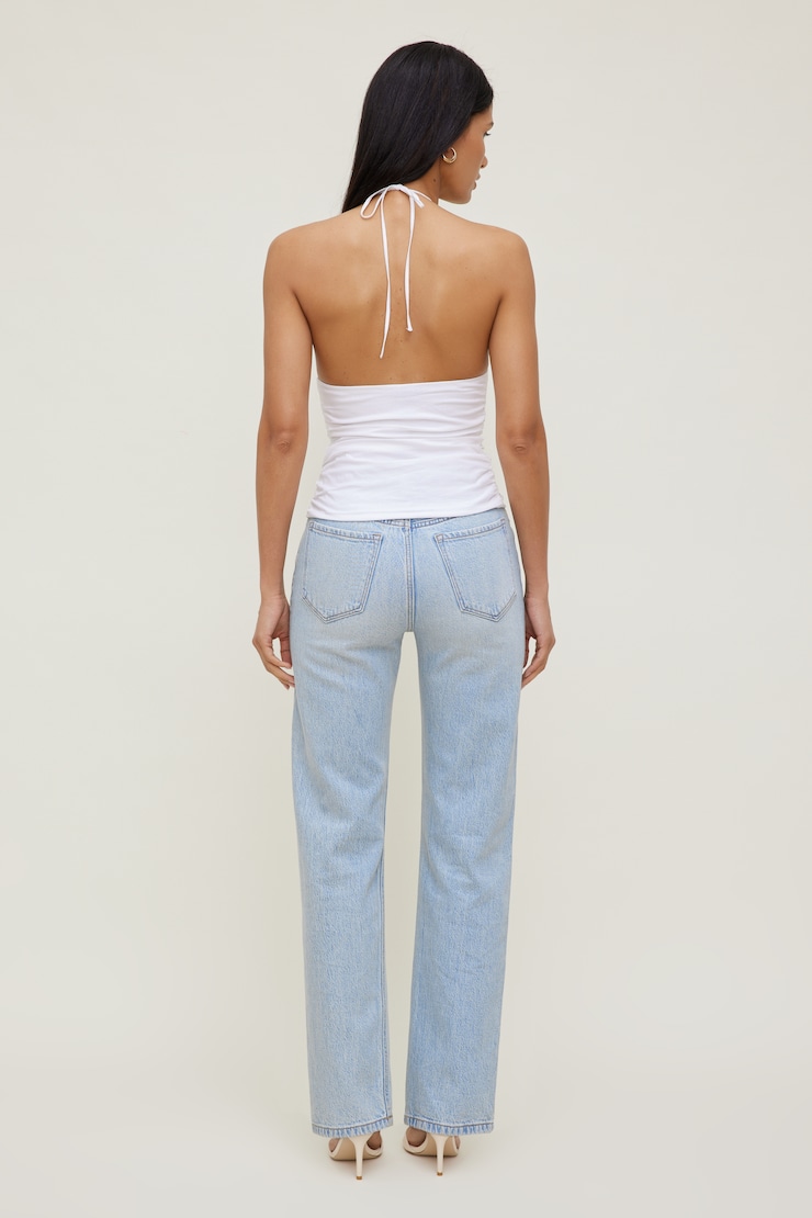 Poplin Halter Top Bright White large