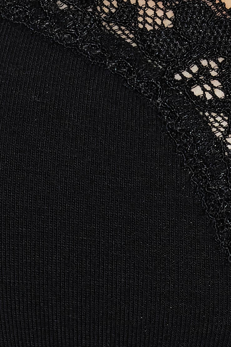 Plunge Lace Trim Cami Top