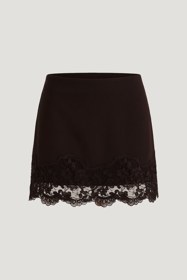 Stacie Lace Mini Skort Cherry Lacquer Burgundy large