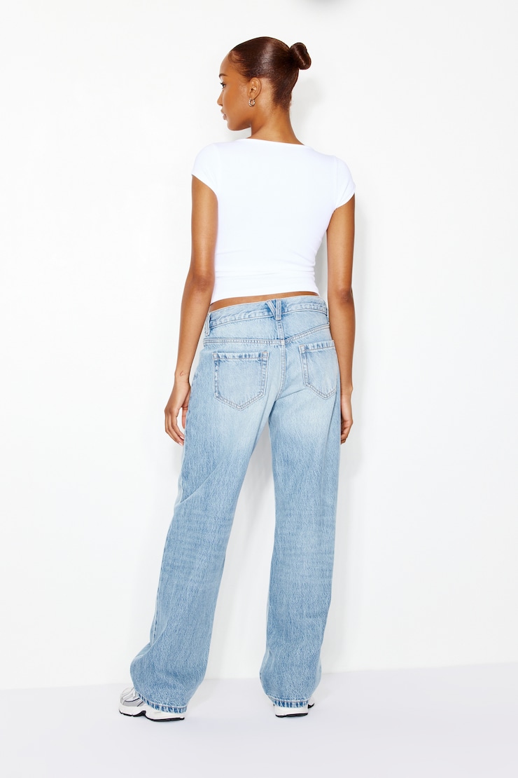 Low Rise Relaxed Jeans, Lena Blue, large