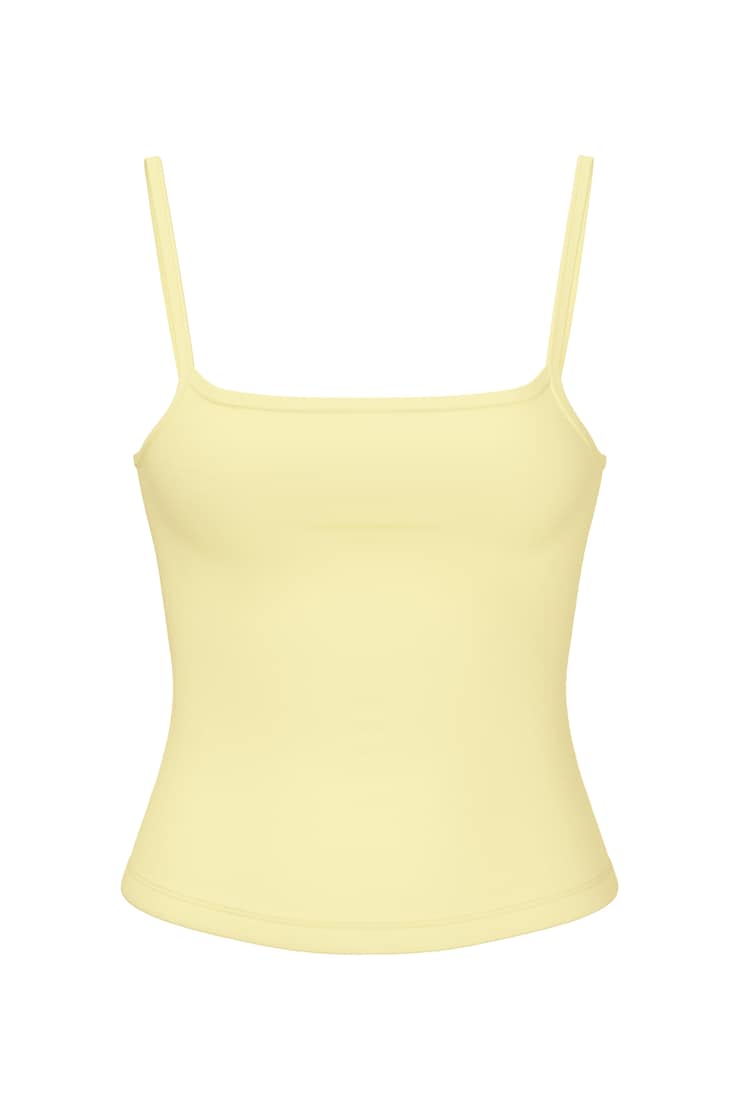 Sleek Scoop Cami Top, Limonada Yellow, large