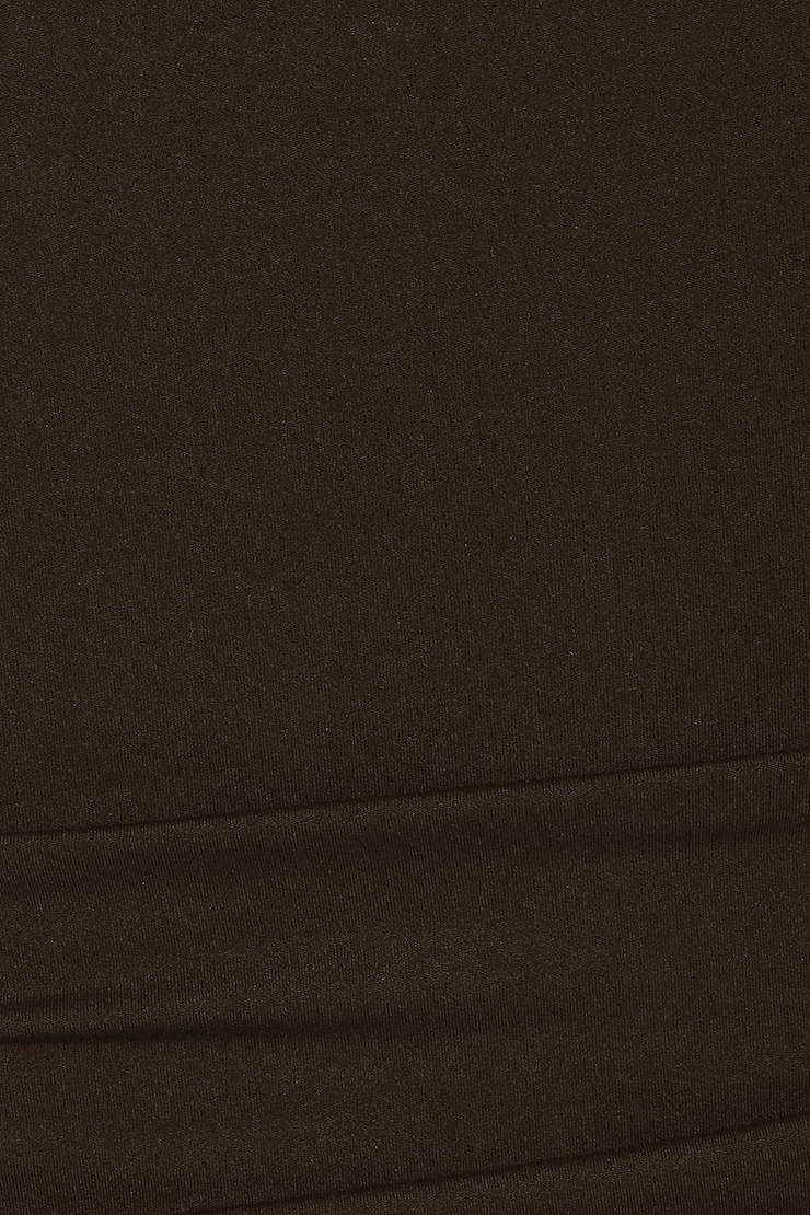 Sleek High V-Neck 3/4 Sleeve Top, Armadillo Brown, large